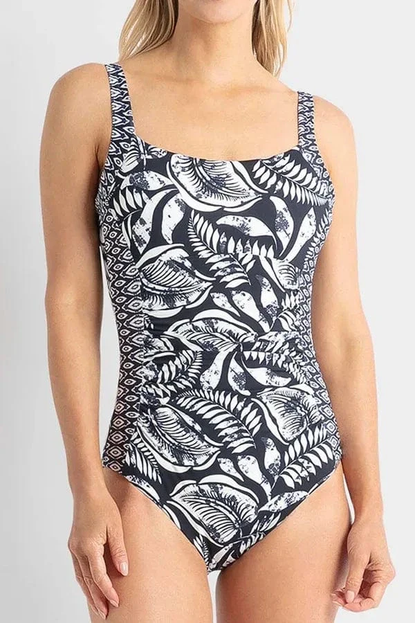 Jantzen Waterloo Ruched Square Neck One Piece -Navy - Image 3