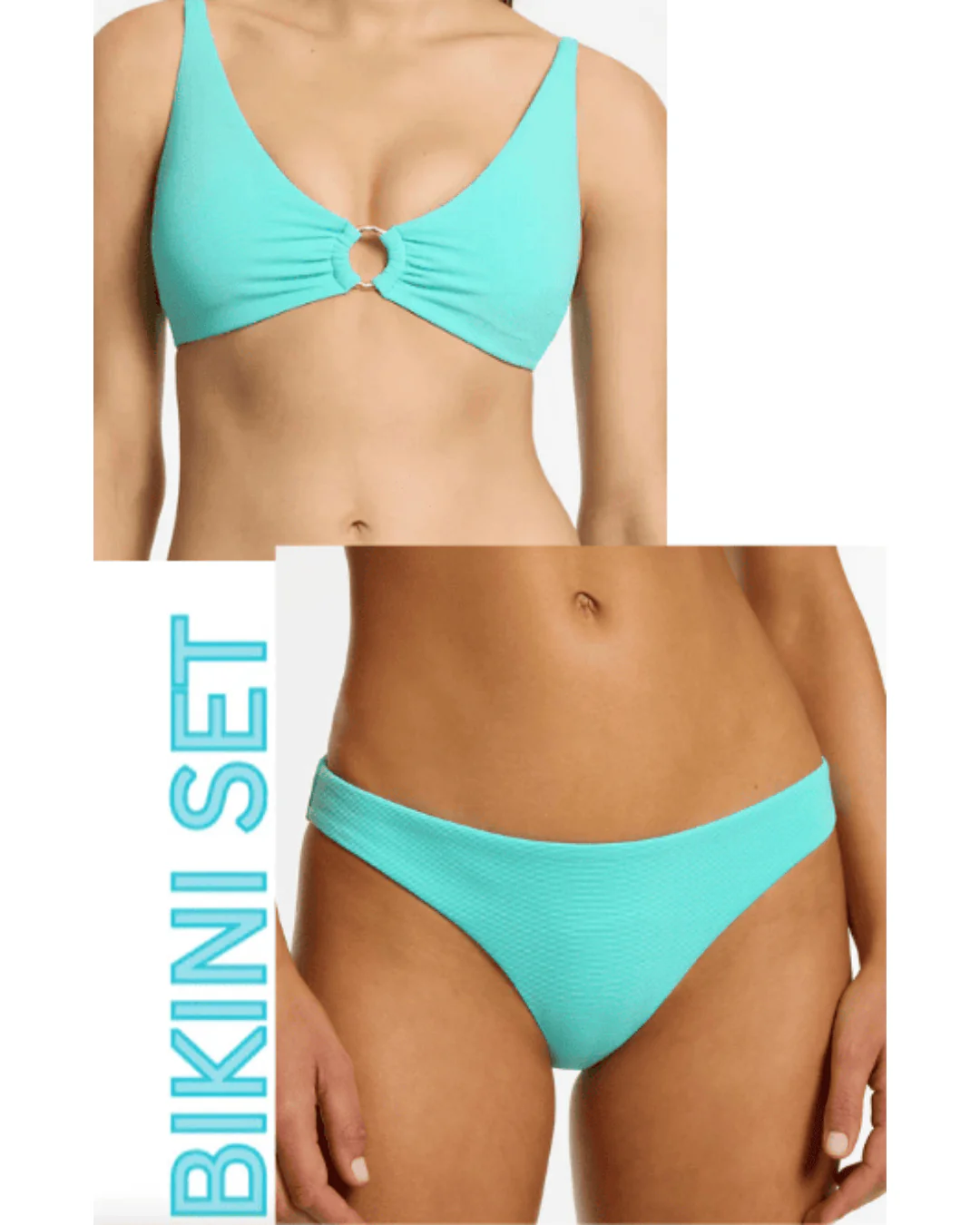 Jets Isla Rib C/D Tri Top and Rib Hipster Bikini Bottom - Dolce