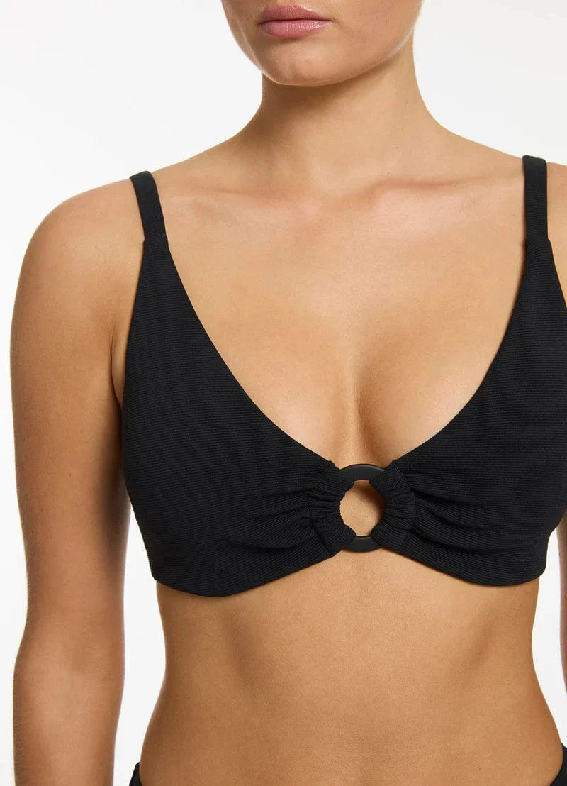Jets Isla Rib C/D Tri Top - Black