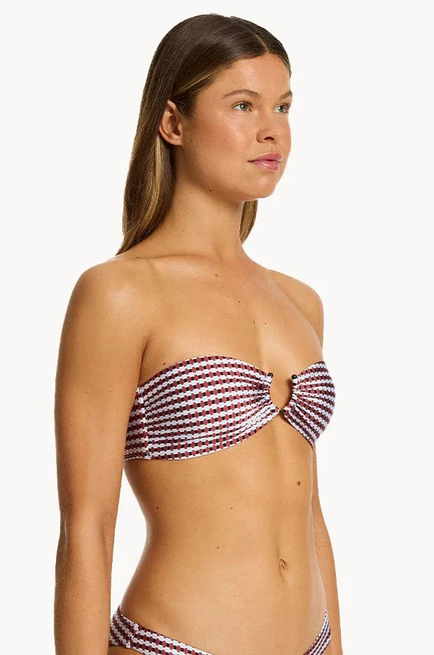 Jets Zarla Geo Bandeau Top - Ruby - Image 4