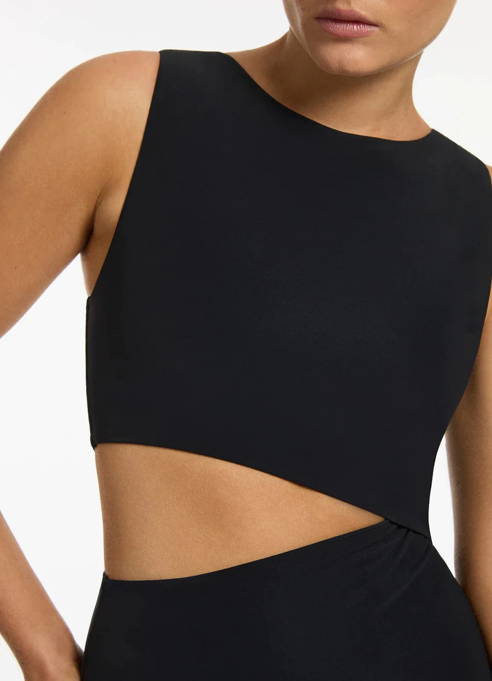 Jetset Cut Out Tank One Piece - Black - Image 2