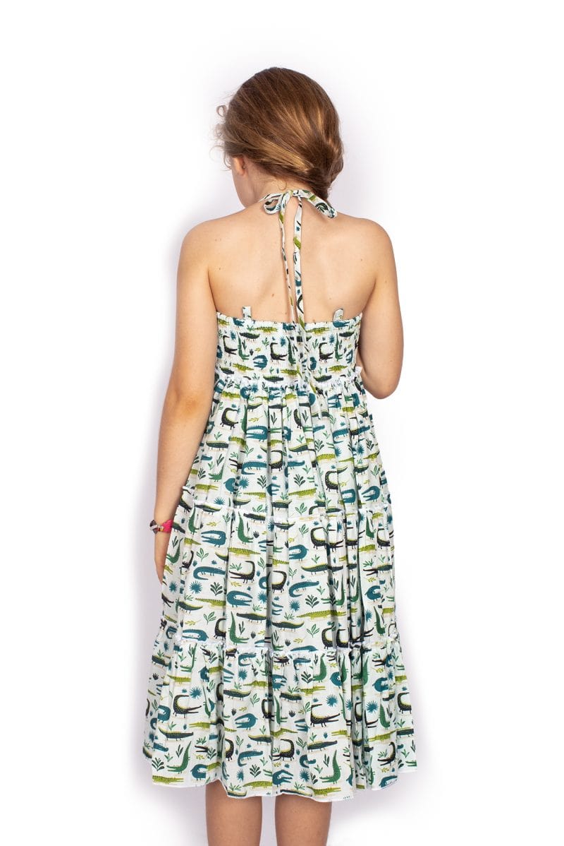 Kid’s Sandra Dress – Crocodiles - Image 2