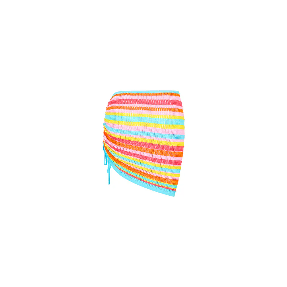Kulani Kinis Drawstring Knit Mini Skirt - Sunset Strip - Image 5