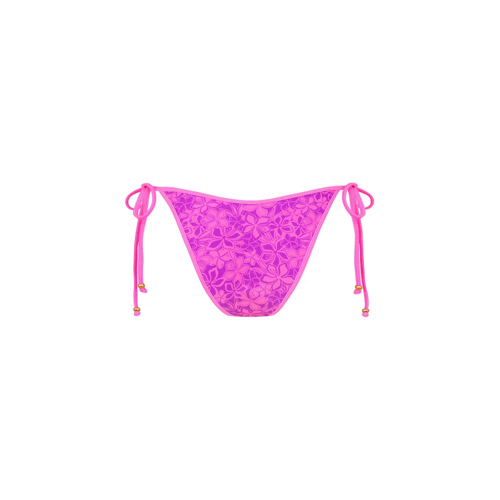 Kulani Kinis Bind Dipped Cheeky Tie Bikini Bottom - Bubble Berry - Image 5