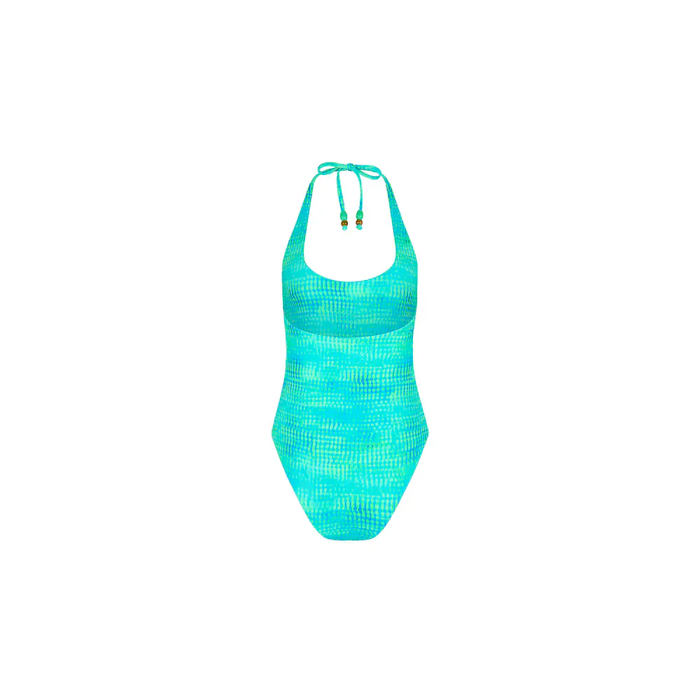 Kulani Kinis Scoop Halter Cheeky One Piece - Summer Seas - Image 5
