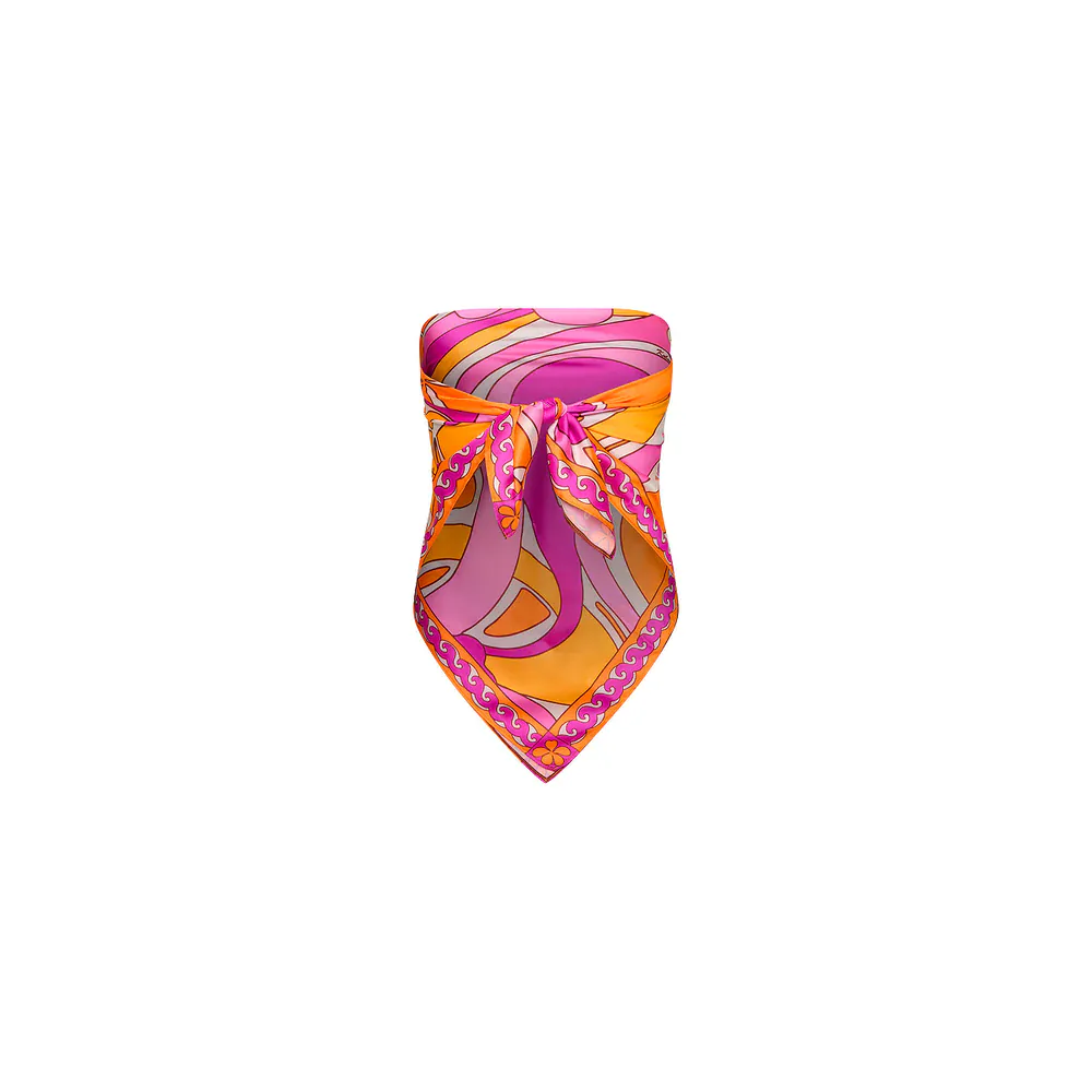 Kulani Kinis Sunrise Swirl Summer Bandana Scarf Top - Image 4