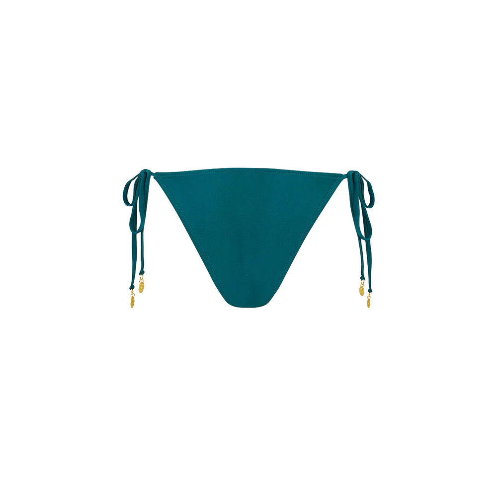 Kulani Kinis Trio Ring Cheeky Tie Bikini Bottom - Laguna Haze - Image 6