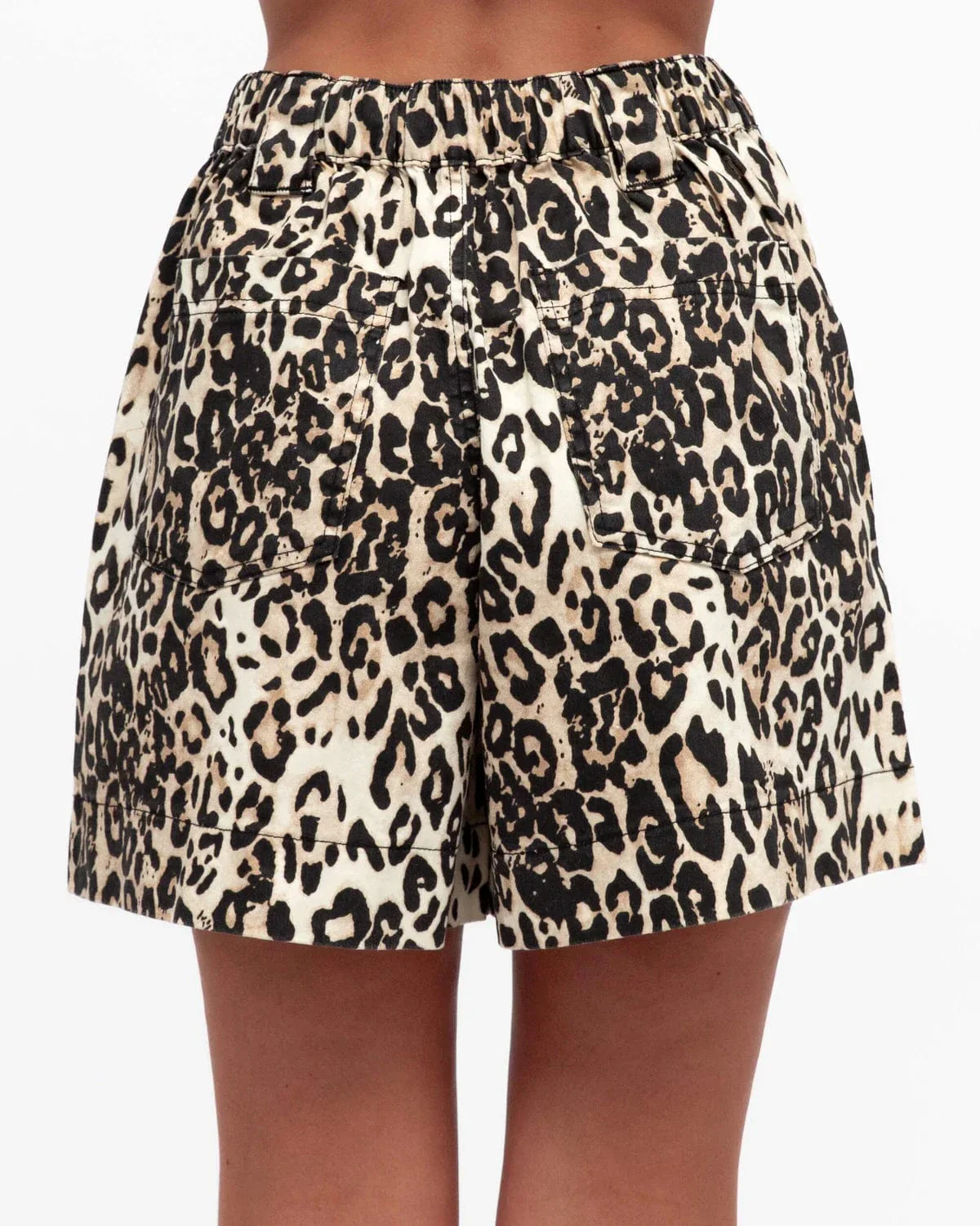 Label of Love Cream Leopard High Waist Shorts - Image 5