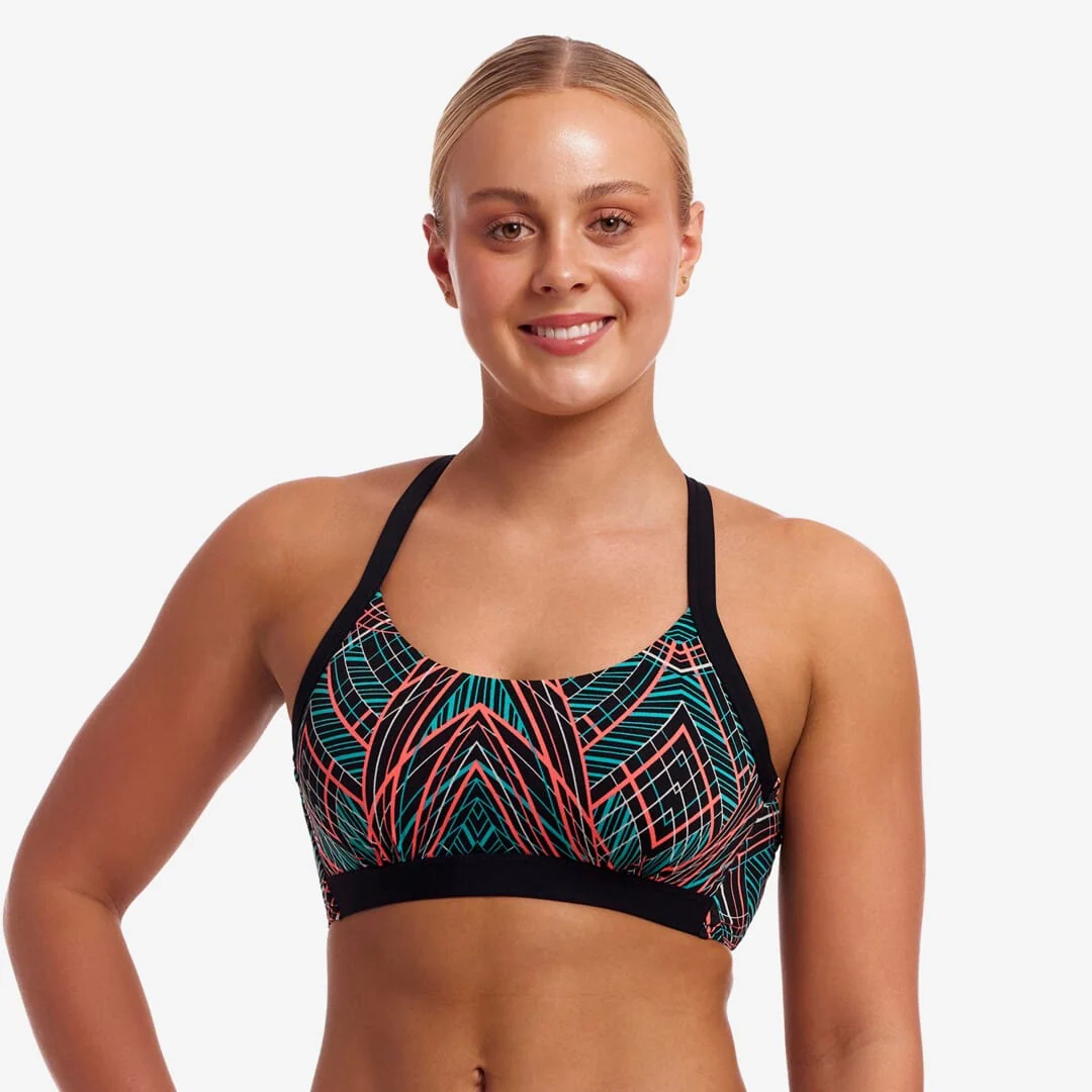Funkita Ladies Hold Steady Crop Top - Spiro Mint