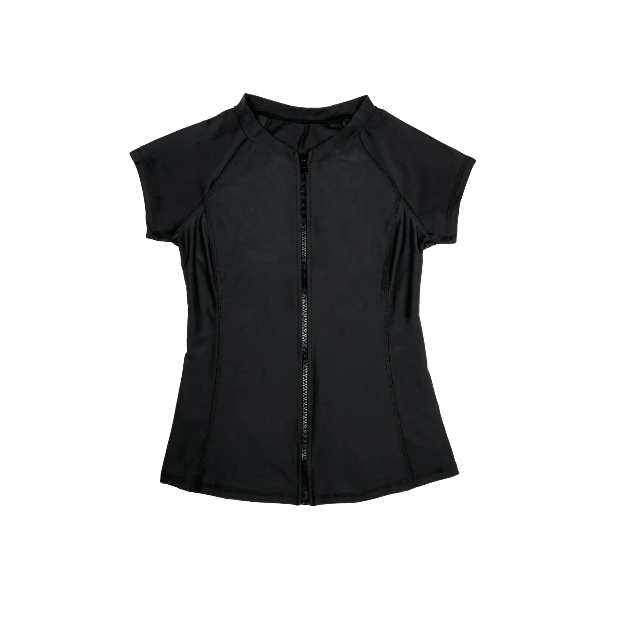 Salty Ink Ladies Salty Short Sleeve Rashvest - Black - Image 4