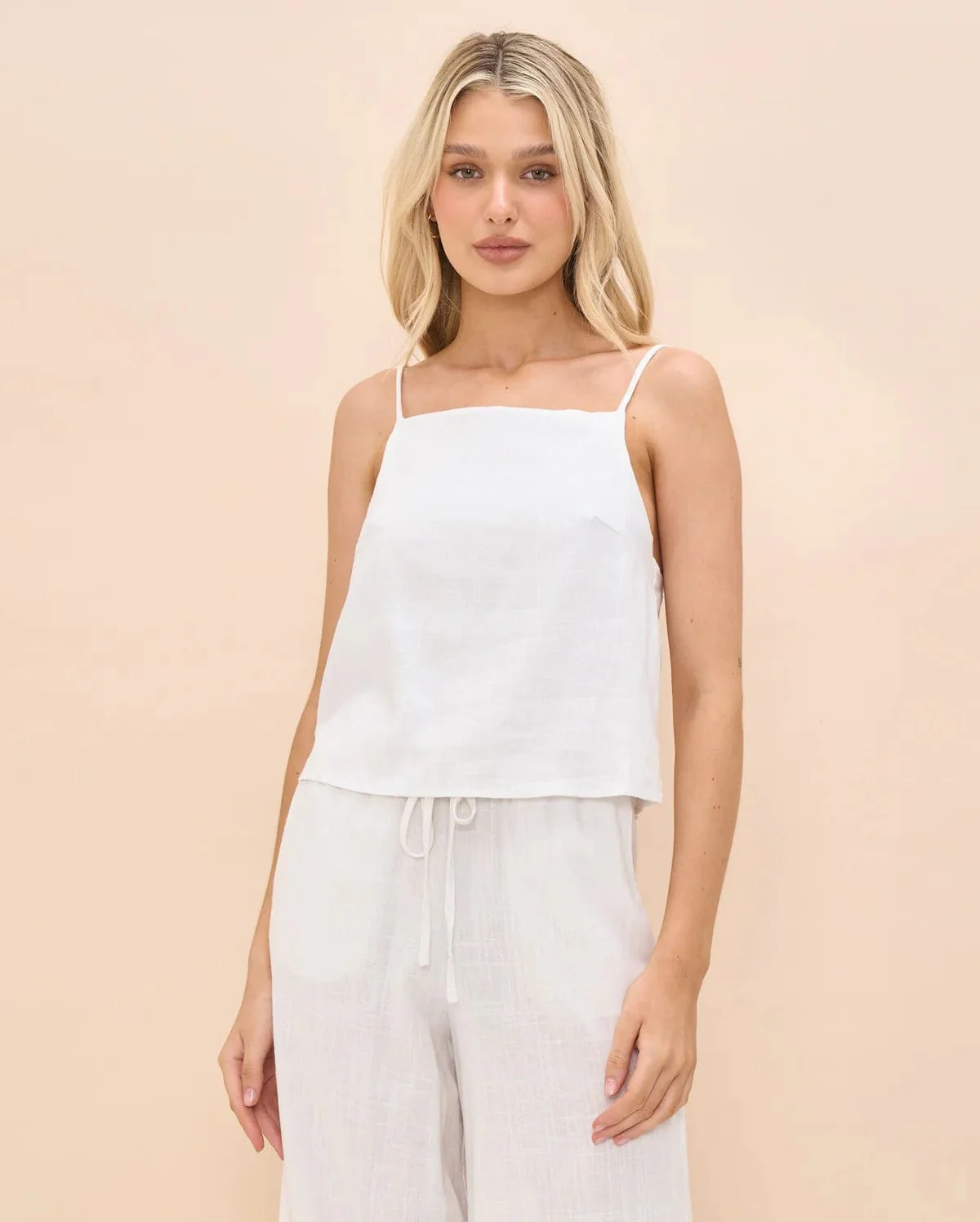 Linen Crop Top