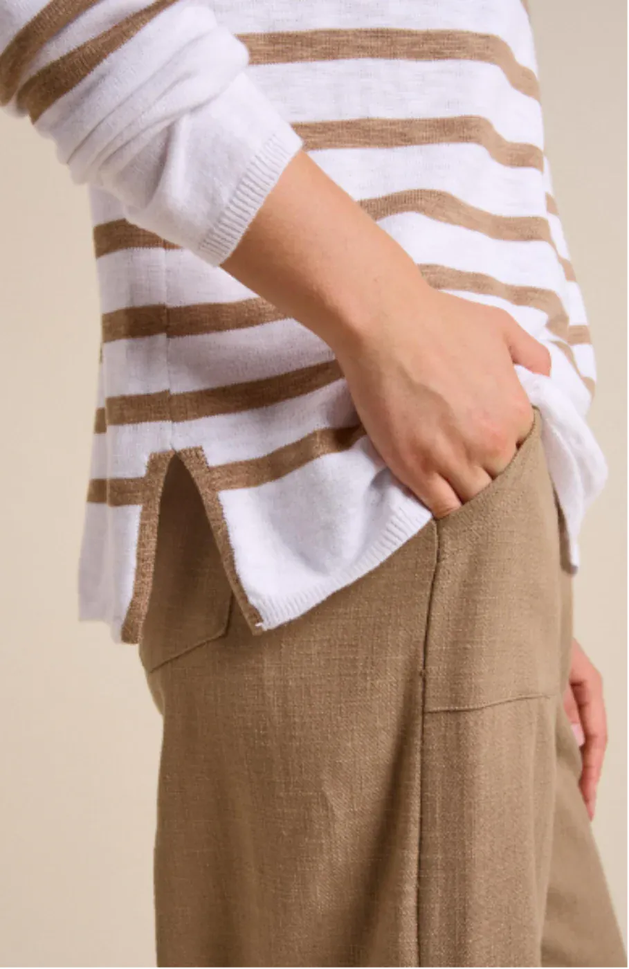 Little Lies Bobbie Top - Taupe - Image 3