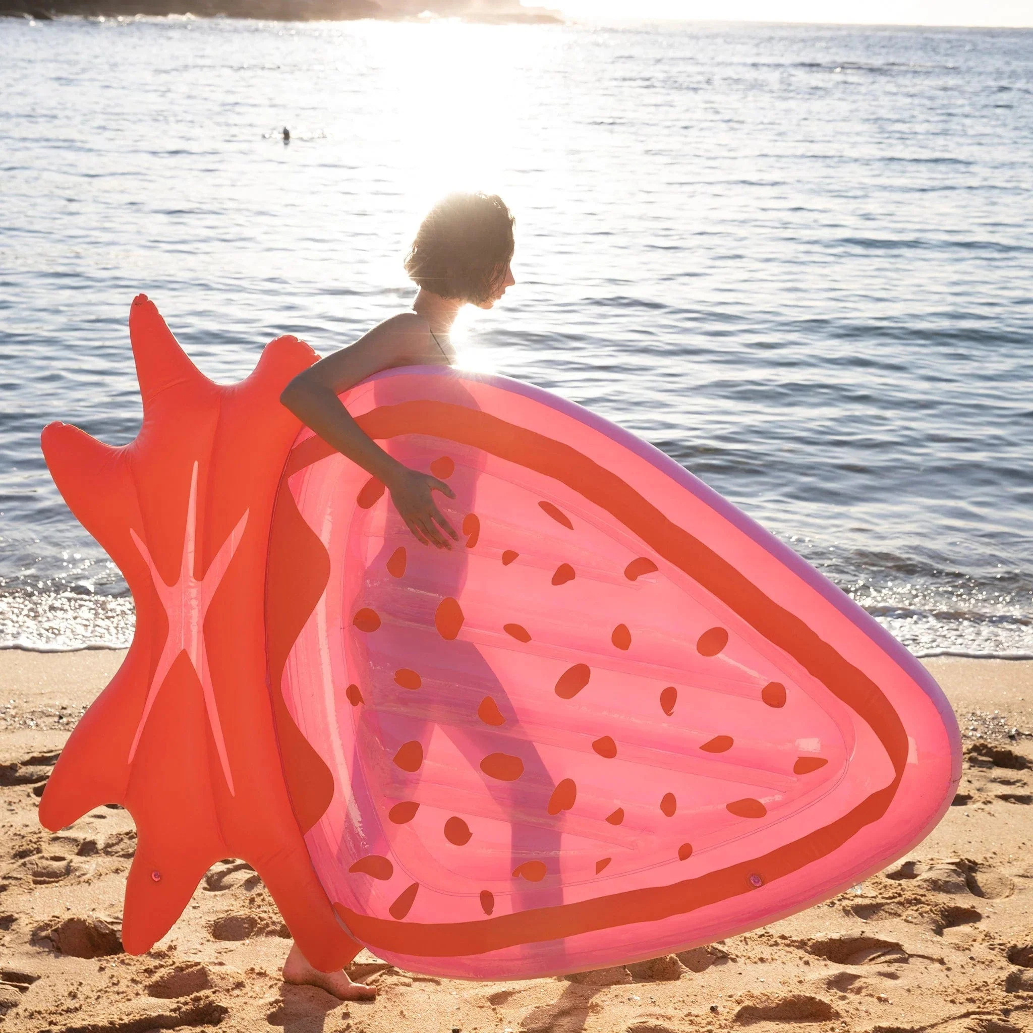 Luxe Lie-On Float Strawberry - Pink Berry - Image 3