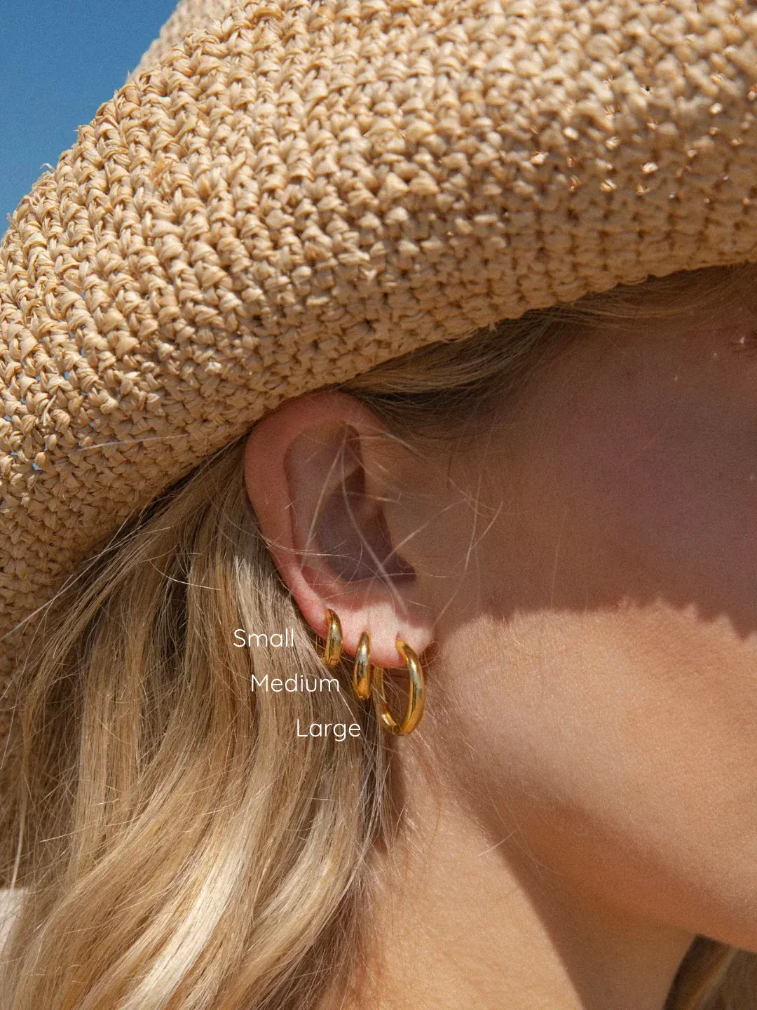 Malakai Island Glow Small Hoops - 18K Gold - Image 3