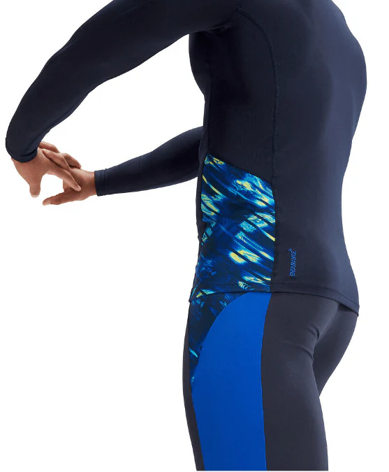 Speedo Mens Printed Long Sleeve Rash Top - Image 2