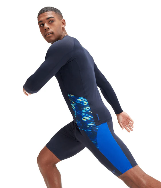 Speedo Mens Printed Long Sleeve Rash Top - Image 4