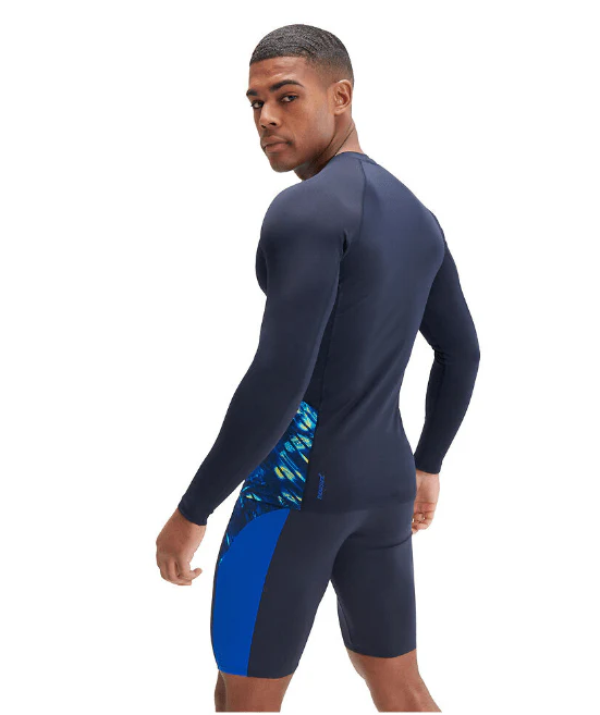Speedo Mens Printed Long Sleeve Rash Top - Image 5