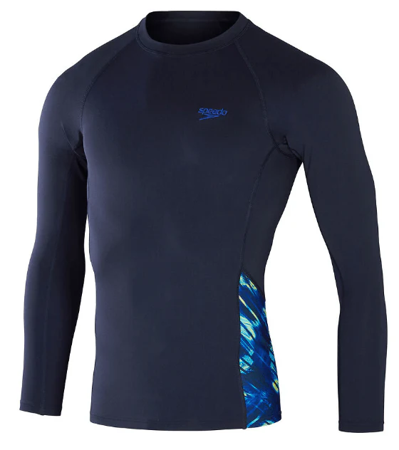 Speedo Mens Printed Long Sleeve Rash Top - Image 9