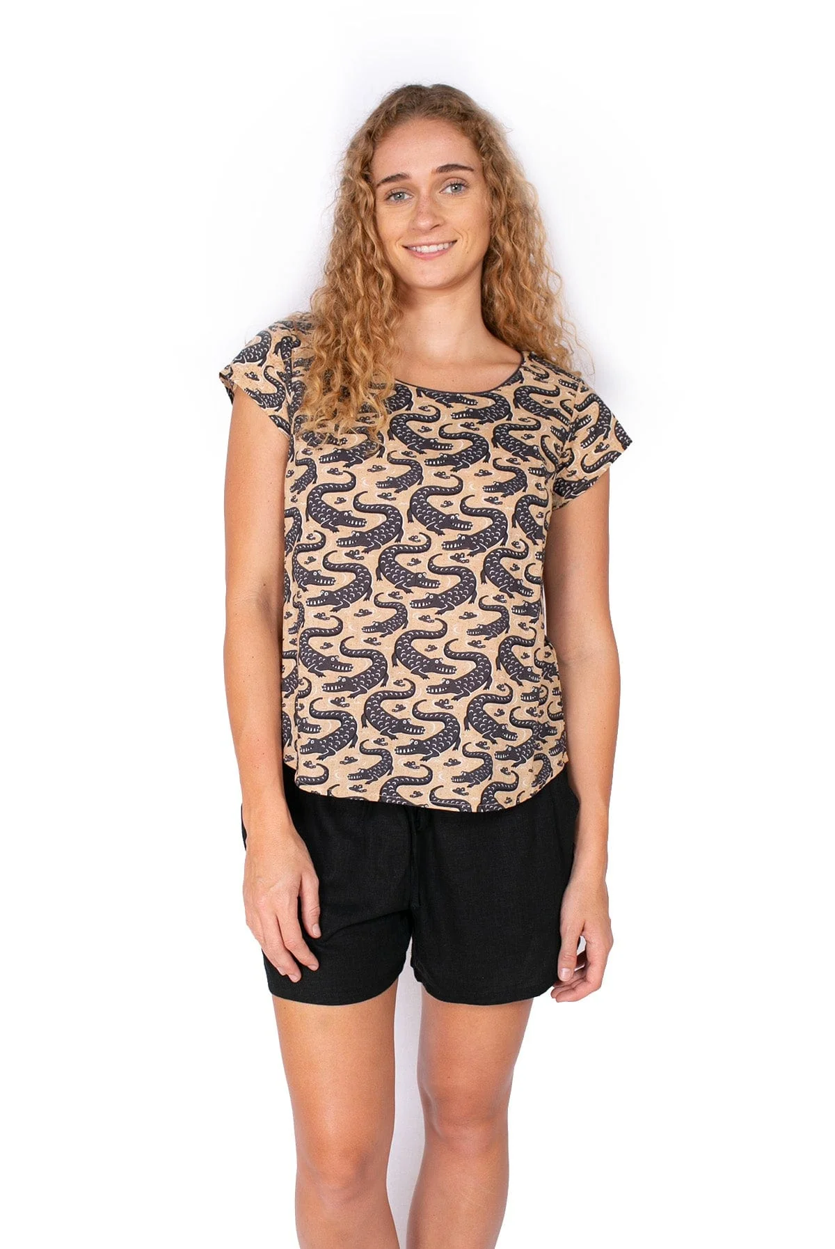 OM Design Chloe Top - Beige Crocs