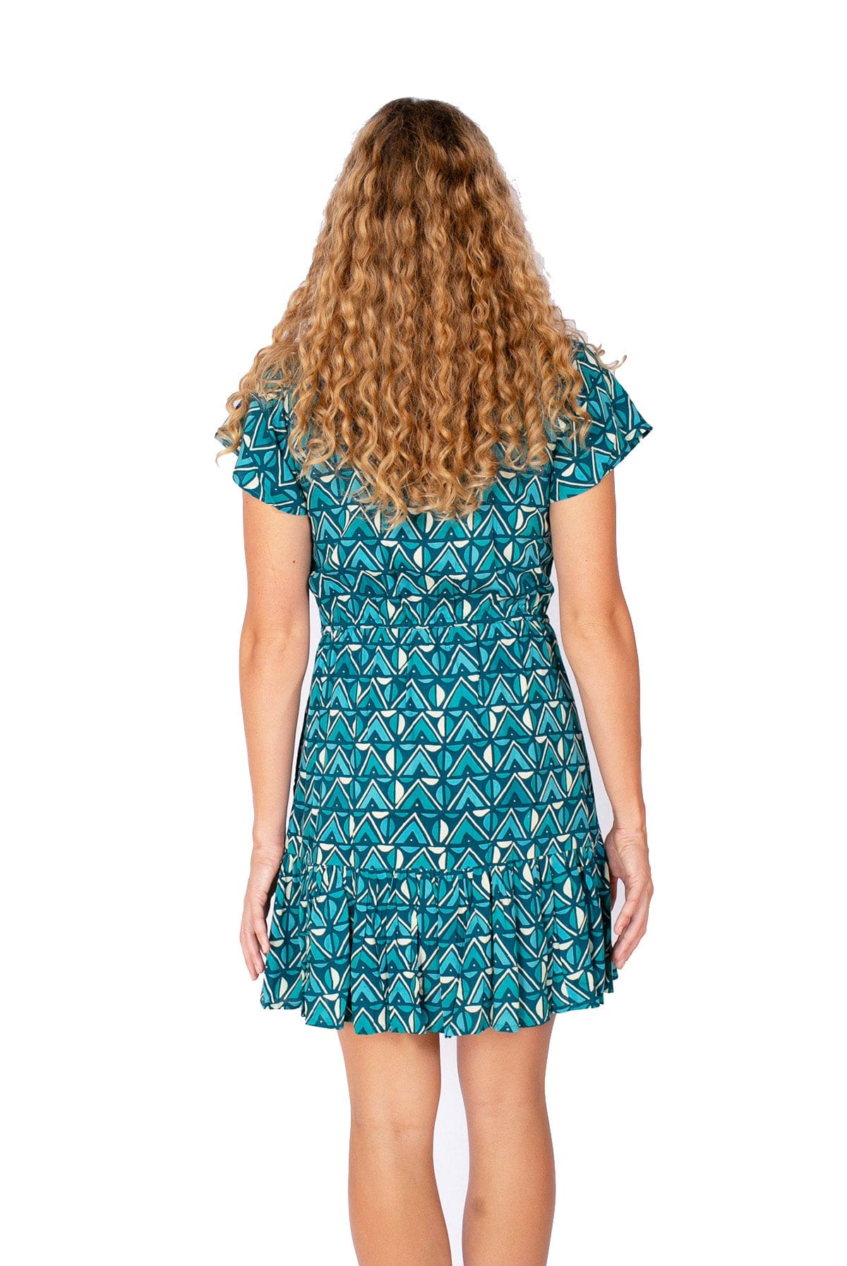 OM Design New Laure Dress - Pyramids Turquoise - Image 2