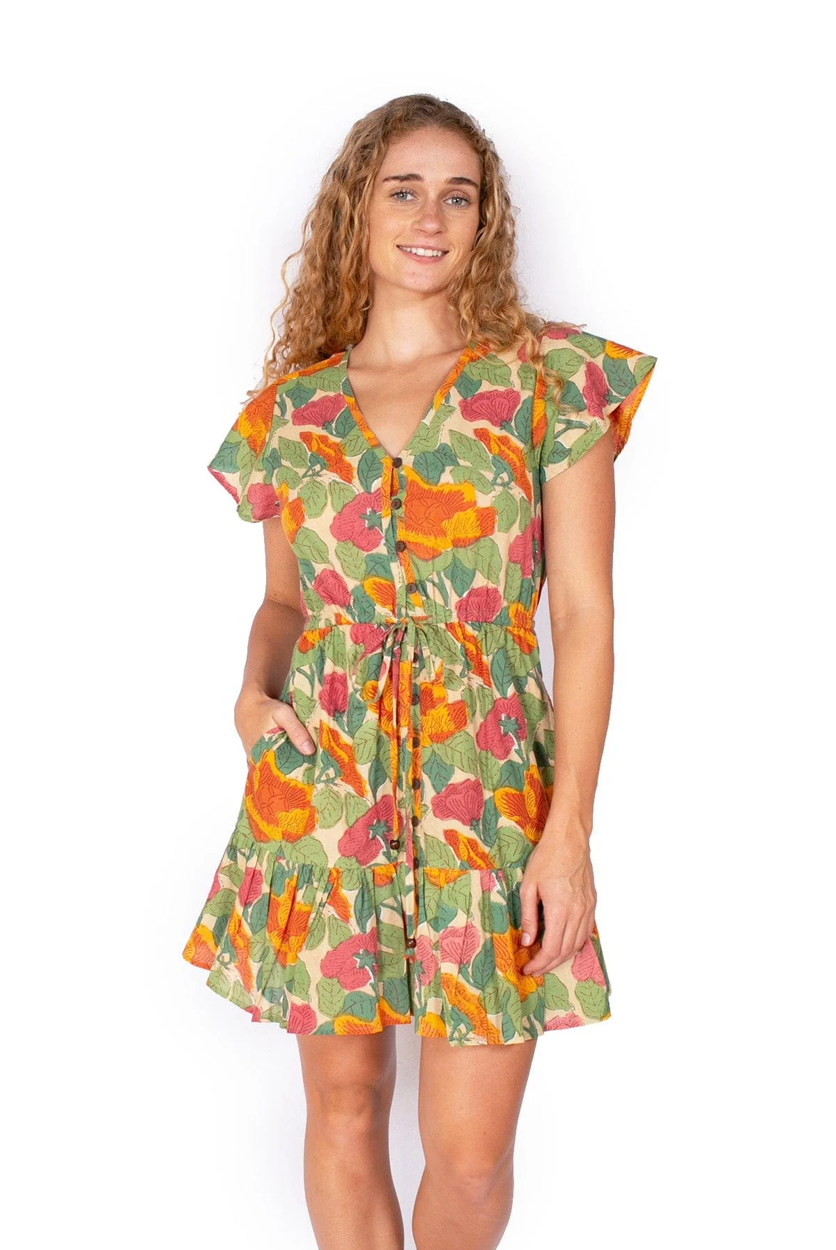 OM Design New Laure Dress - Watercolour Garden*