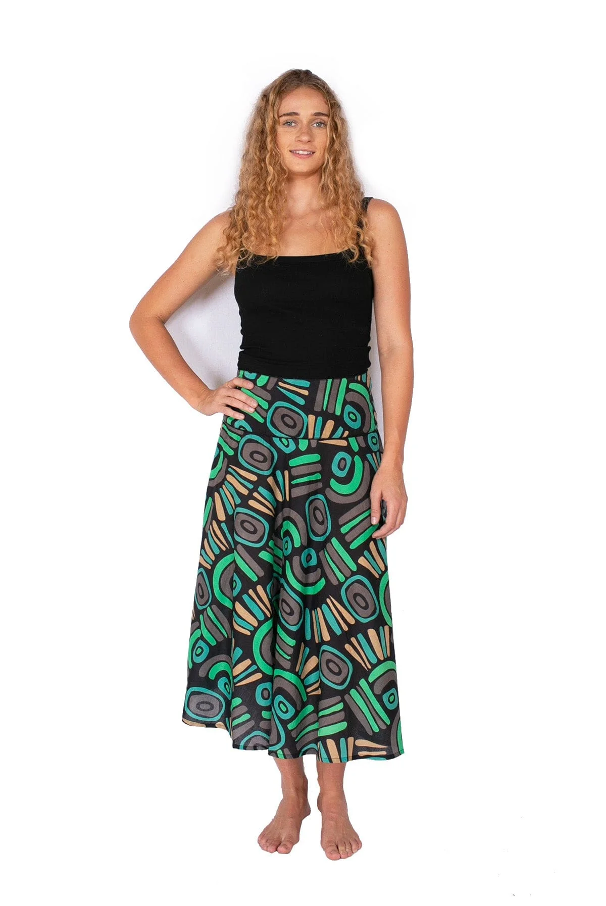 OM Design Shalu Skirt - Abstract Black*