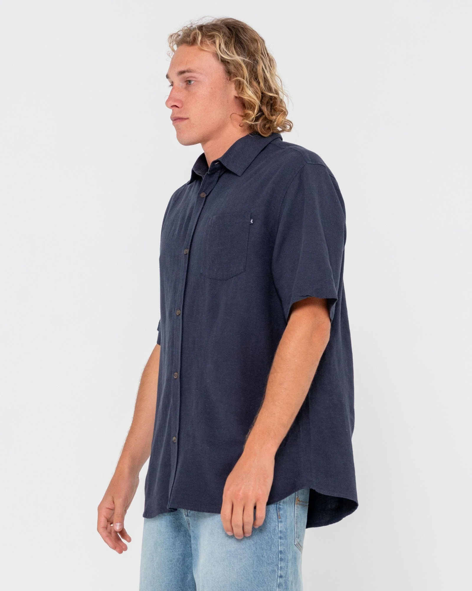 Overtone Short Sleeve Linen Shirt - Image 6