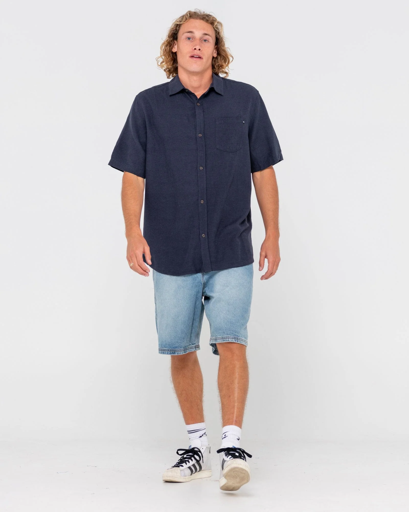 Overtone Short Sleeve Linen Shirt - Image 7