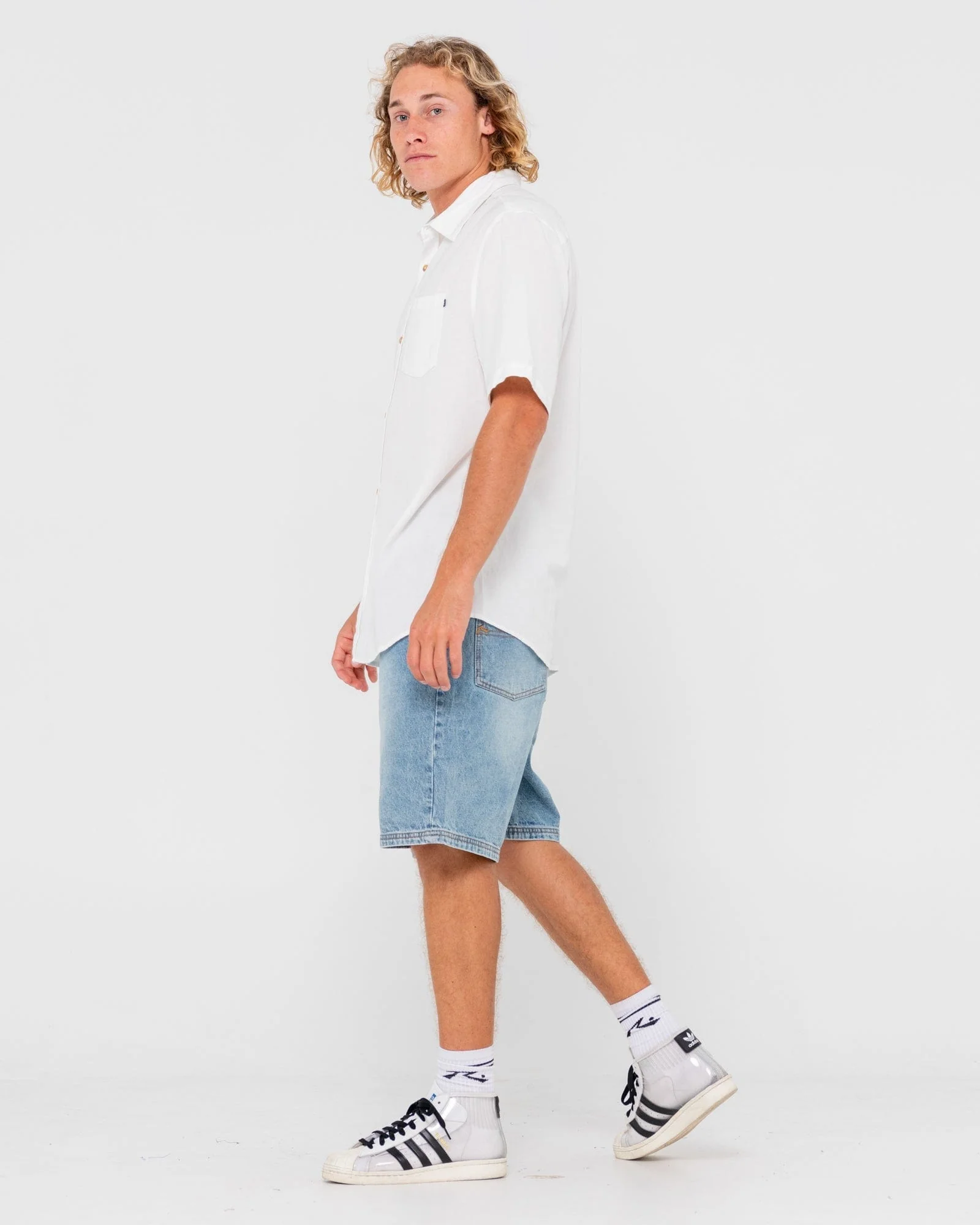 Overtone Short Sleeve Linen Shirt - Image 9