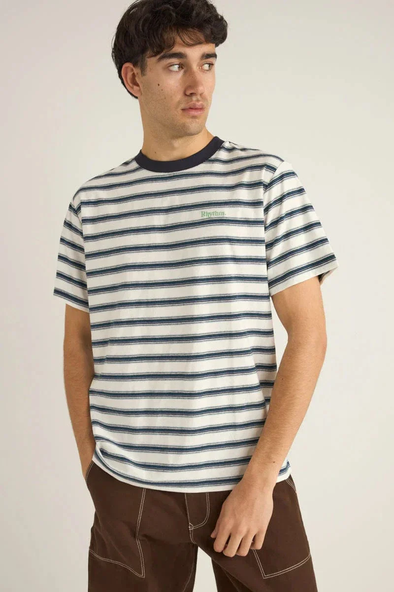 Rhythm Everyday Stripe SS T-Shirt - Vintage White