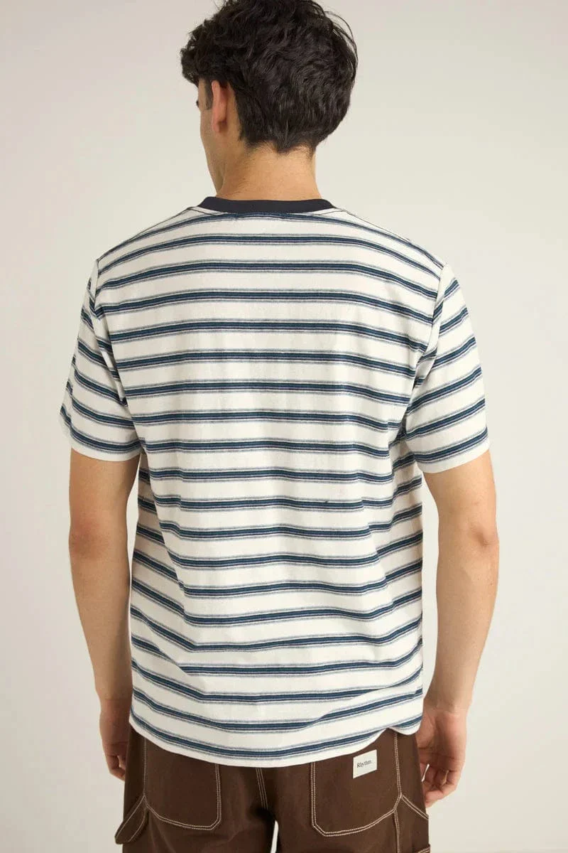 Rhythm Everyday Stripe SS T-Shirt - Vintage White - Image 2