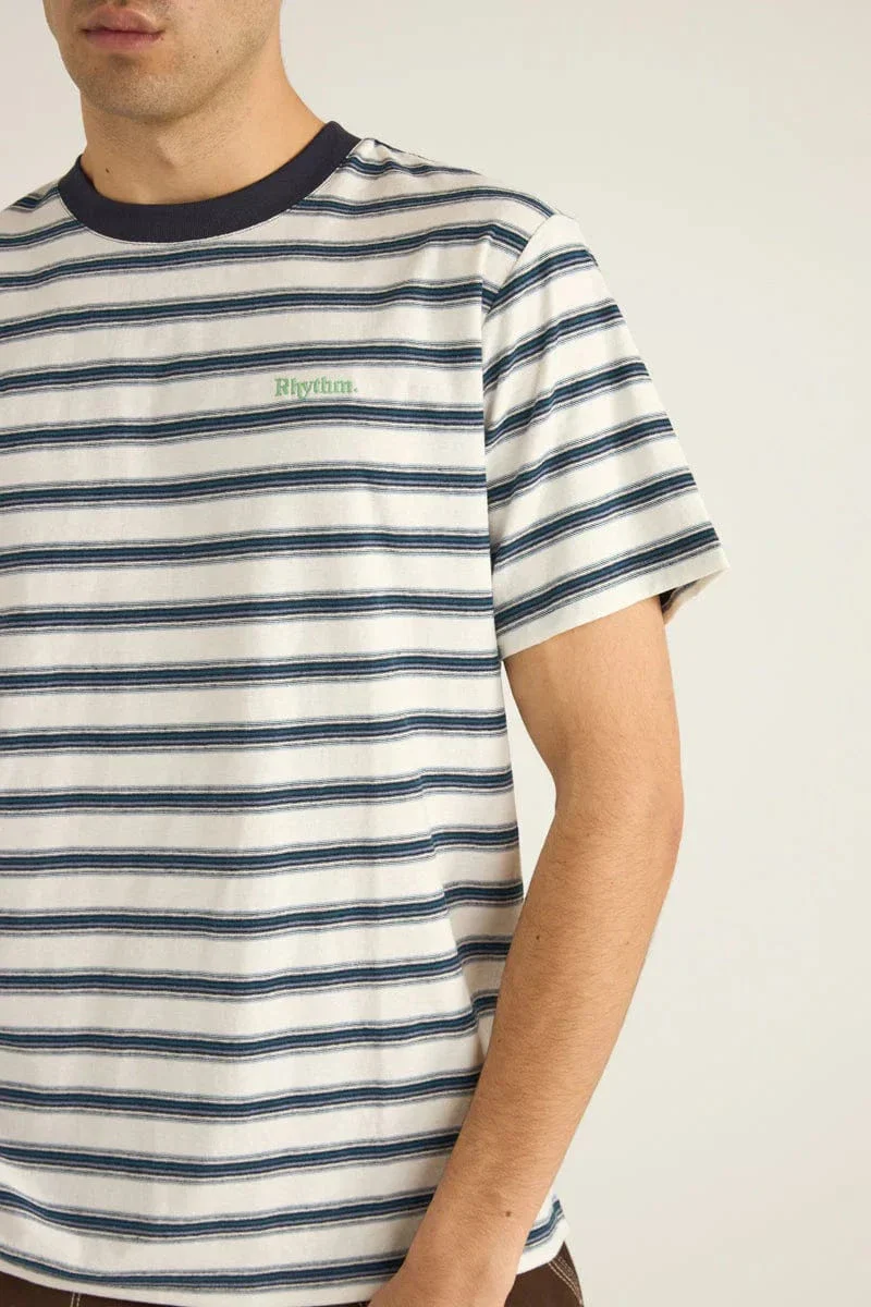 Rhythm Everyday Stripe SS T-Shirt - Vintage White - Image 3