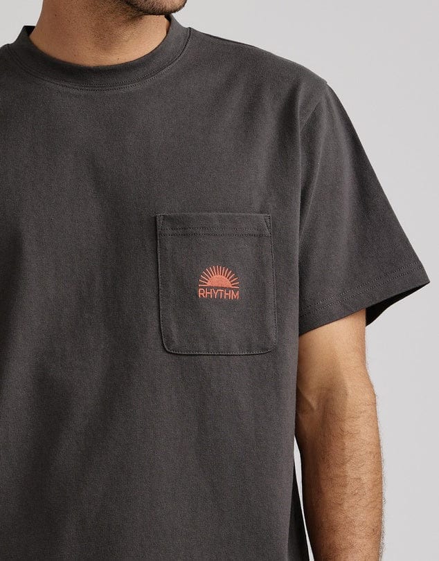 Rhythm Heavy Vintage Pocket Emblem SS T-Shirt - Charcoal - Image 3