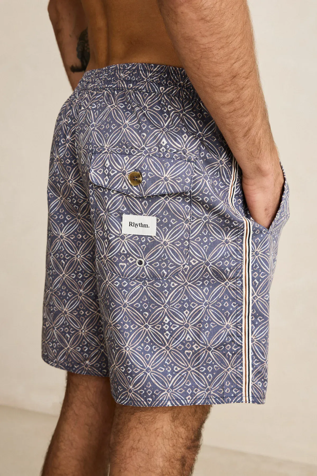 Rhythm Heritage Java Beach Short - Navy - Image 4