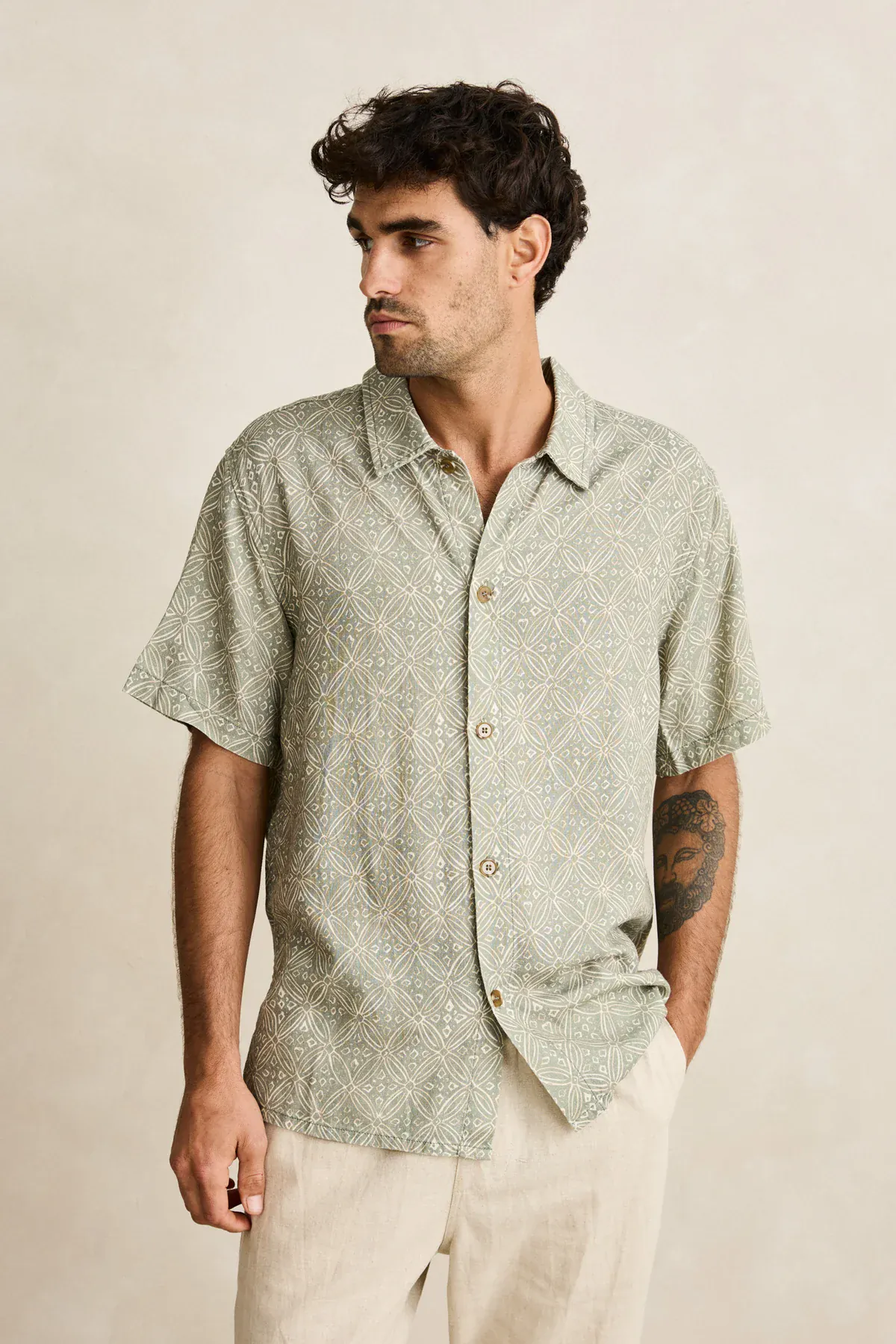 Rhythm Java SS Shirt - Olive - Image 3