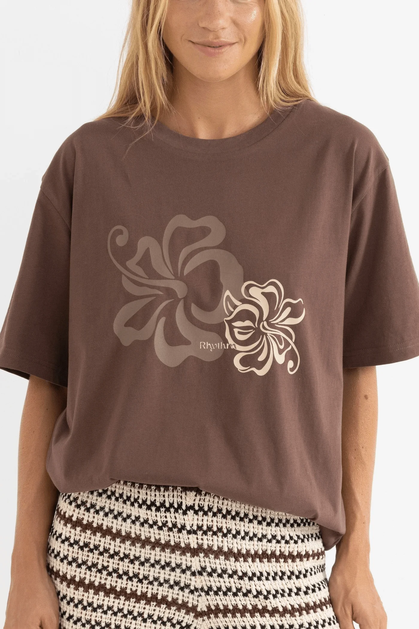 Rhythm Kai Oversized T-Shirt - Chocolate - Image 2