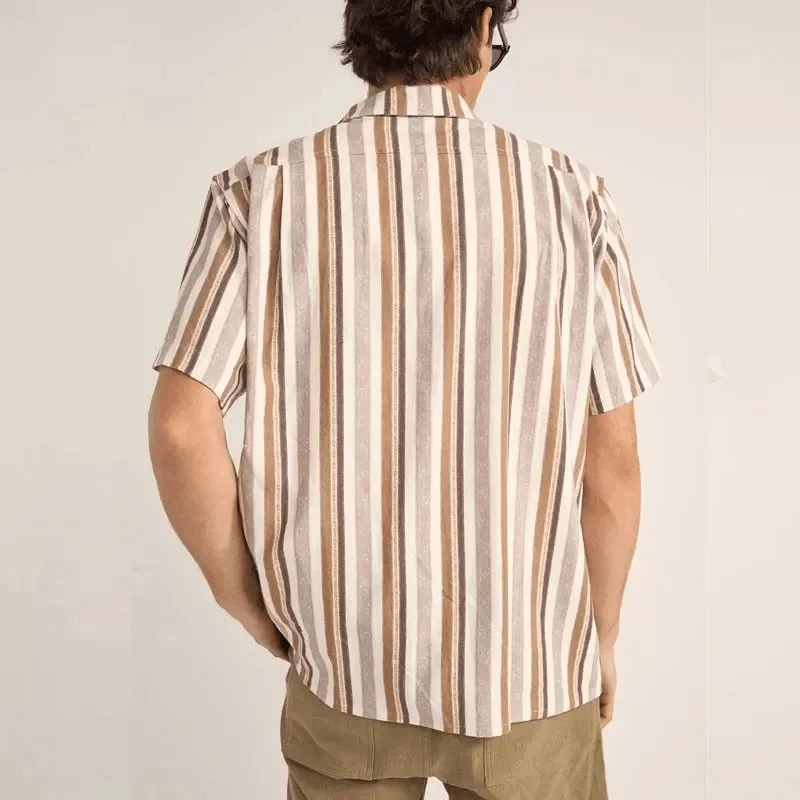 Rhythm Paisley Stripe SS Shirt - Cedar - Image 2