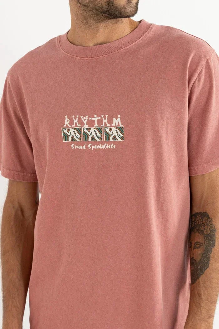 Rhythm Sound Specialist Vintage SS T-Shirt - Dusty Rose - Image 2