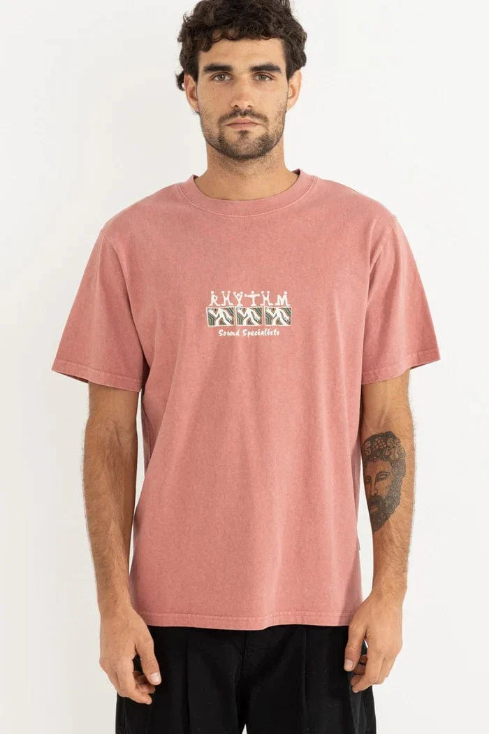 Rhythm Sound Specialist Vintage SS T-Shirt - Dusty Rose - Image 3