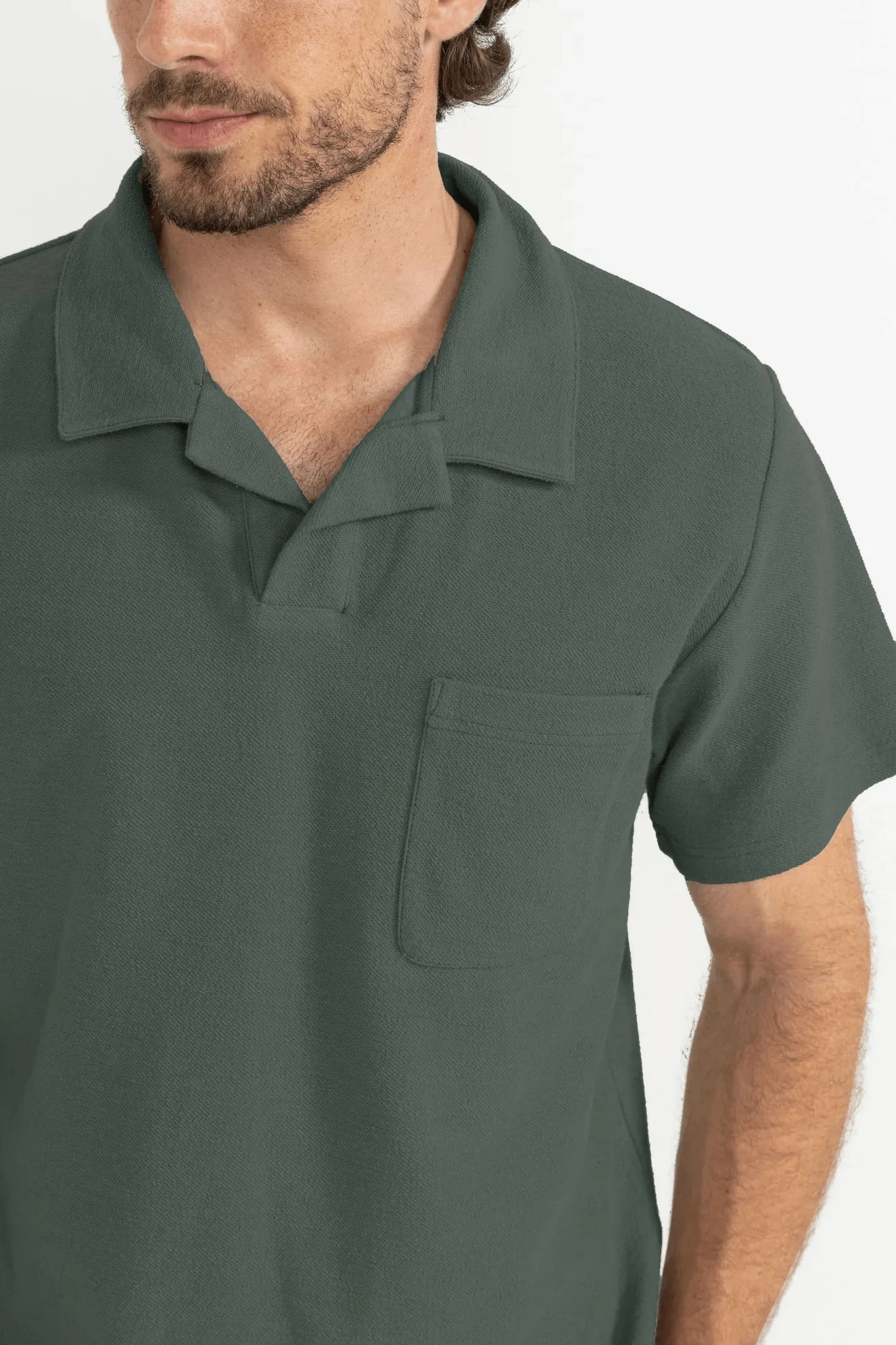 Rhythm Vintage Terry Polo - Silver Pine - Image 3