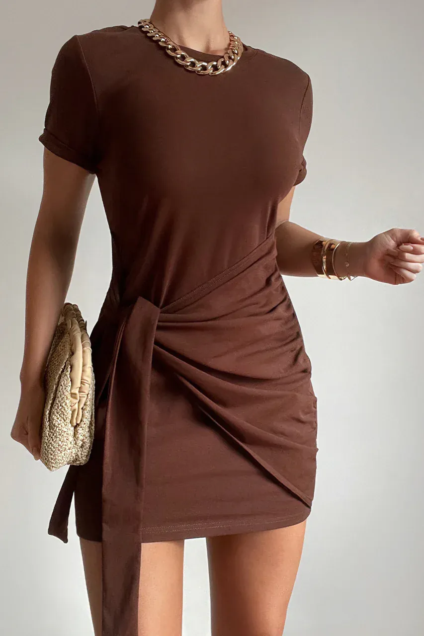 Runaway The Label Winnie Shirt Dress - Chocolate