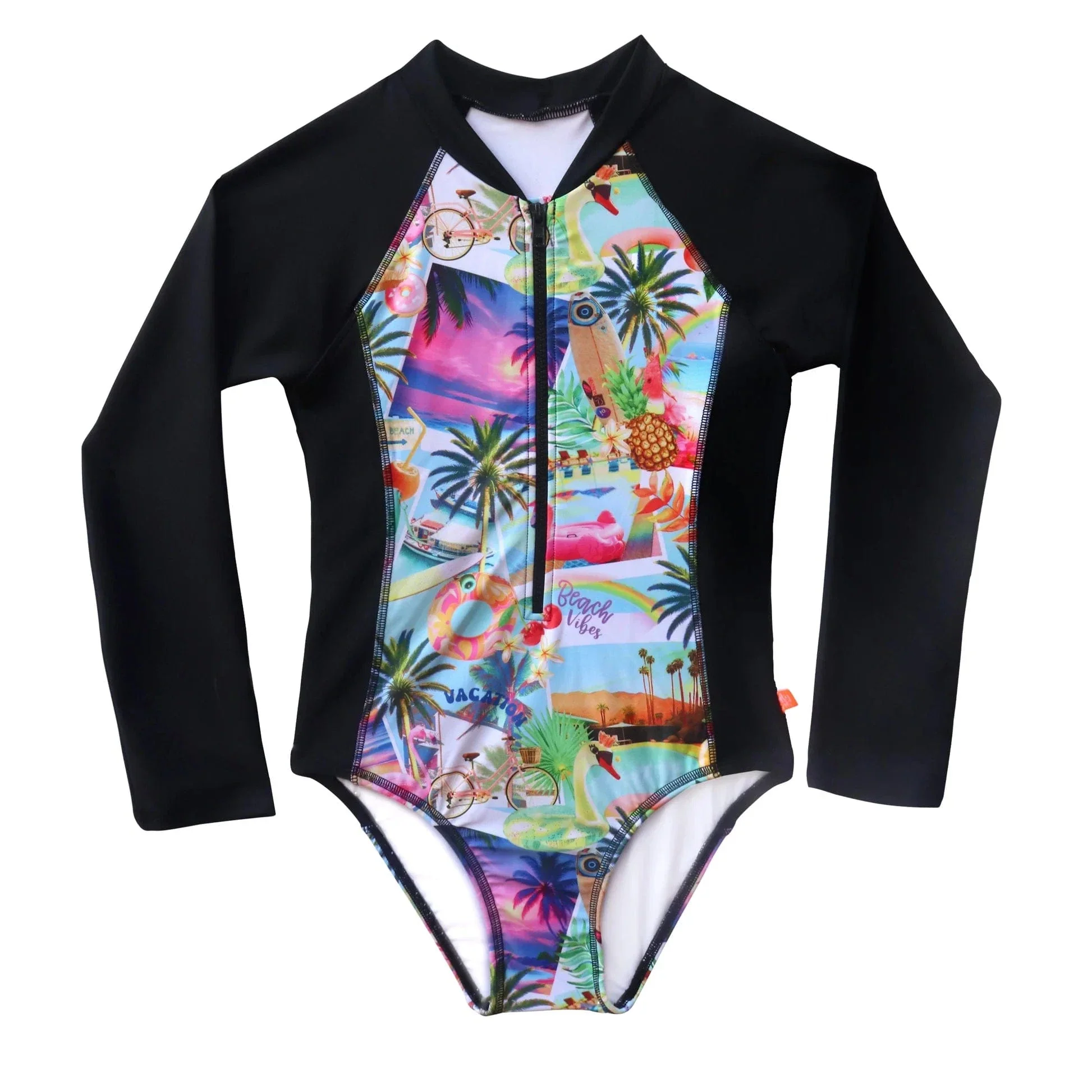Salty Ink Girls Vacay Long Sleeved Surfsuit - Vacay - Image 4