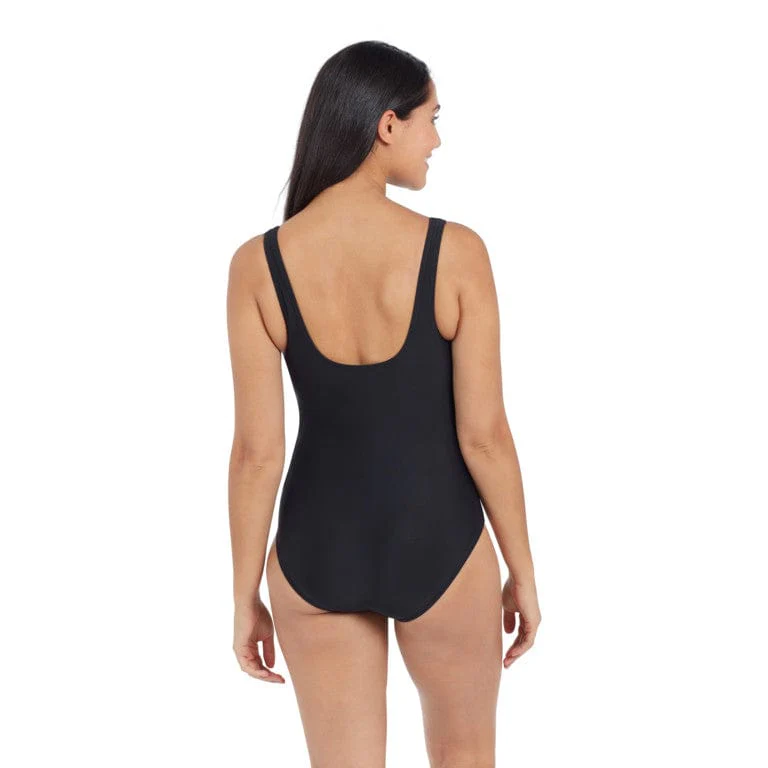 Zoggs Sandon Scoopback One Piece - Black - Image 2