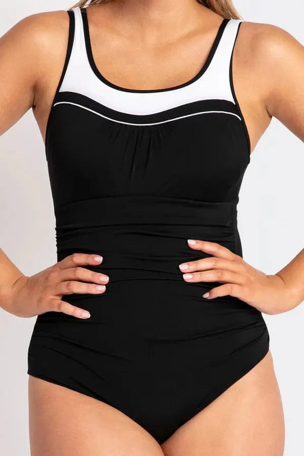 Scoop Rouch Mastectomy One Piece - Black - Image 4