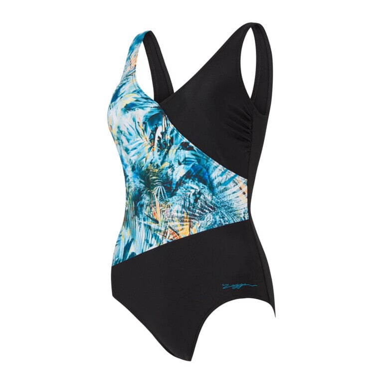Zoggs Sea Dreamer Front Crossover V Back One Piece - Image 6