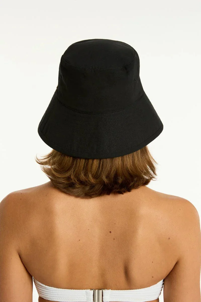 Sea Level Canvas Bucket Hat - Black - Image 4