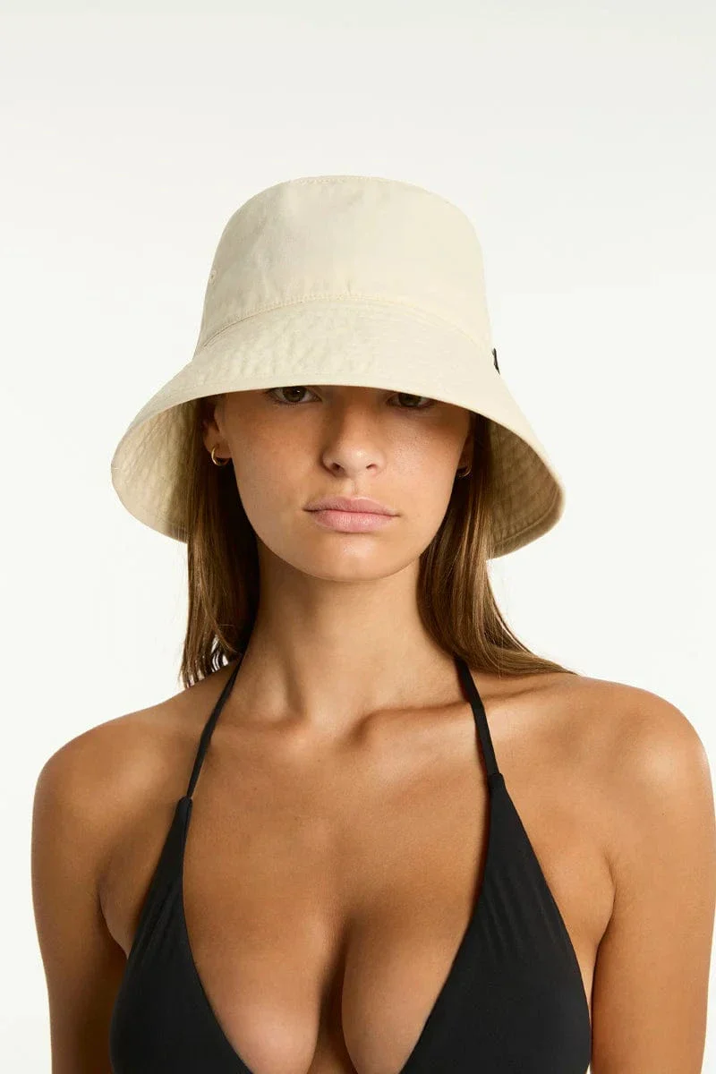 Sea Level Canvas Bucket Hat - Ivory - Image 3