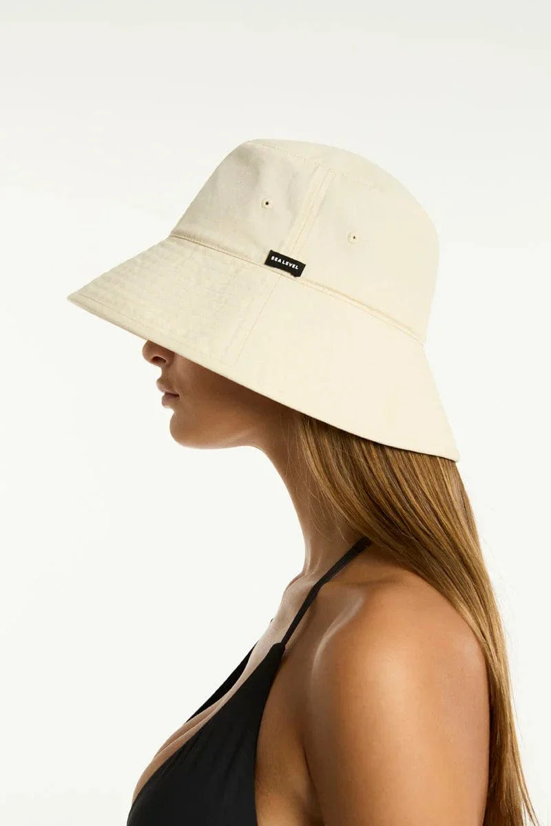 Sea Level Canvas Bucket Hat - Ivory - Image 5