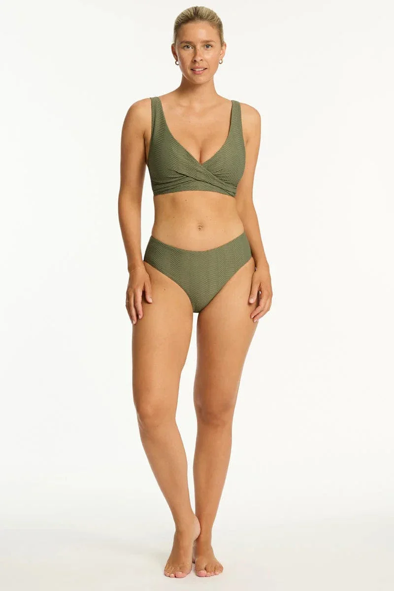 Sea Level Caracus Mid Bikini Pant - Khaki