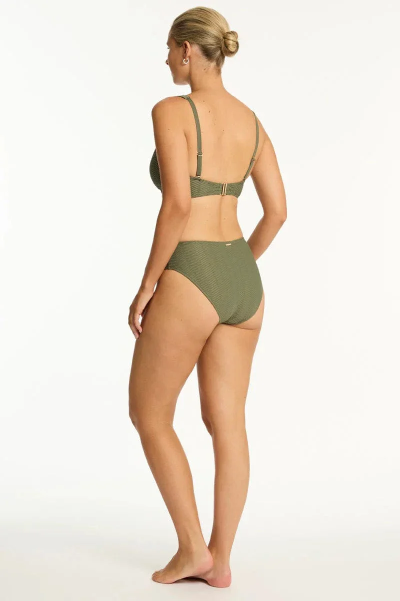 Sea Level Caracus Mid Bikini Pant - Khaki - Image 4